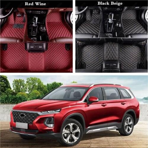 Auto Foot Pads Car Floor Mats for Hyundai Azera Elantra Sonata Equus Genesis Santa Fe Tucson IX25 I30 IX35 I40 Kona Carpet Cover