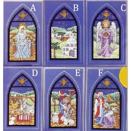 FREE Shipping FULL set cross stitch card Santa Claus Christmas Angel shepherd