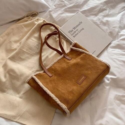 Large Tote Bag Women Big Capacity Shopping Handbag Simple Lady Shoulder Bag Solid Color Handle Bag Reusable Designer Tote