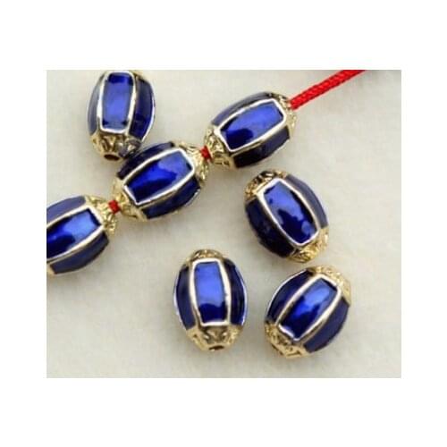 5pcs Buddhist beads accessories gilt gold dripping oil Plated Jewelry Findings For Bracelet spacer Jewelry Making DIY dfs