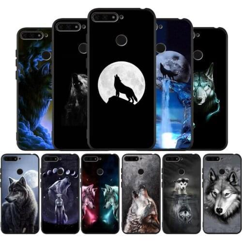 Wolf art black Silicone Phone Case For honor 20 Pro 8 8X 9 10 20 Lite for Mate 10 30 Lite Pro cove