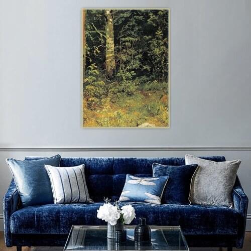 Citon Ivan Shishkin《Birch and mountain ash》Canvas Art Oil Painting Artwork Poster Picture Backdrop Wall Decor Home Decoration