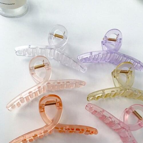 1PC Girl Hair Claw Women Geometric Hair Clamp Grab Hair Jaw Clip Grip Barrettes Korean Style Hairpin Acrylic Styling Accessories