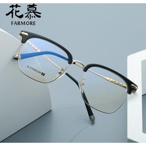Mens Fashionable Pure Titanium Glasses Frame Womens Myopia Glasses Vintage Glasses Rim Glasses Frame 1925