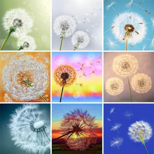 EverShine Diamond Painting Flowers Cross Stitch Mosaic Art Kits Diamond Embroidery Dandelion Picture Rhinestones Handmade Gift