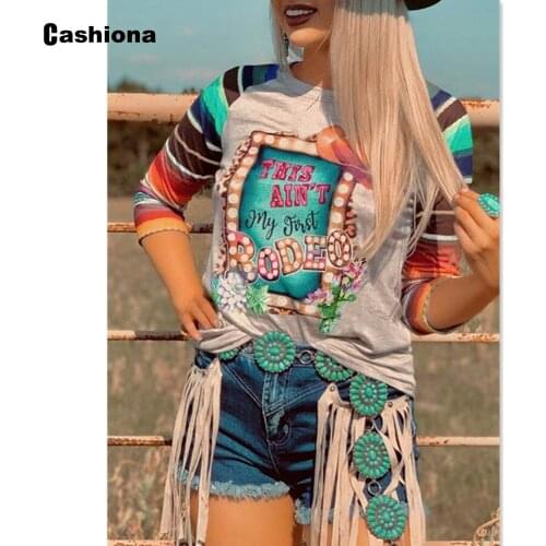 Plus Size 3xl Women Fashion 3D Top Streetwear Long Sleeve Patchwork Tees shirt Fashion 2021 Summer Loose T-shirt Femme Clothing