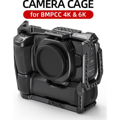 SmallRig Dslr Camera Cage for BMPCC 4K & 6K With Battery Grip Attached Full Cage With Cold Shoe+Nato Rail DIY Option - 2765