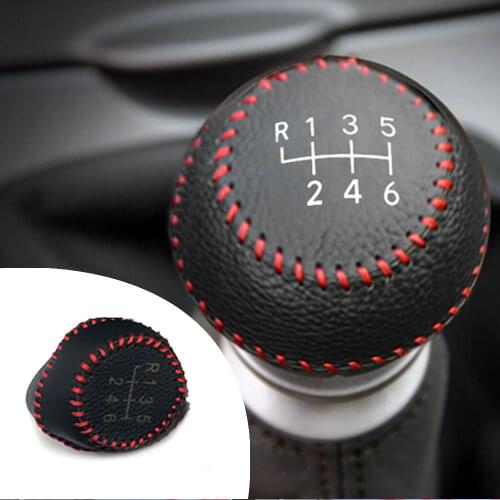 Muchkey Leather Gear Shift Knob Cover MT For Toyota COROLLA 1.8L 2007-2016 RAV4 2014 2015 2016 -2018 6 Speed Manual Shift Lever