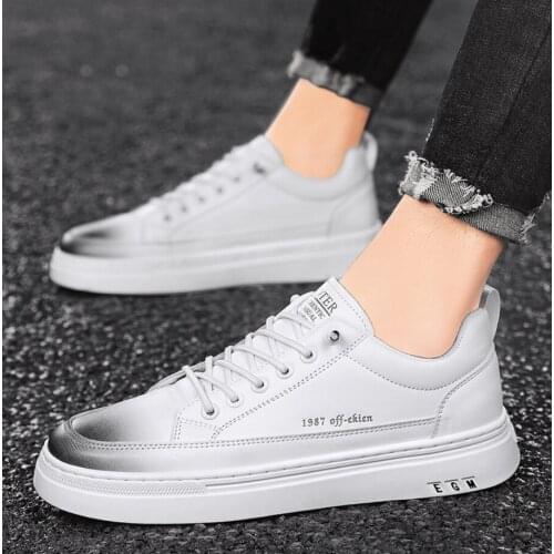 White Men Vulcanized Designer Sneakers Boys Cheap Flat Comfortable Board Shoes Men Autumn Spring 2021 Fashion Male Sports Shoes