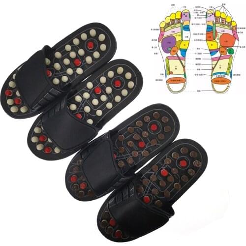 Feet Massage Slippers Foot Reflexology Acupuncture Therapy Massager Walk Stone Shoes Acupuncture Cobblestone Massageador Sandal