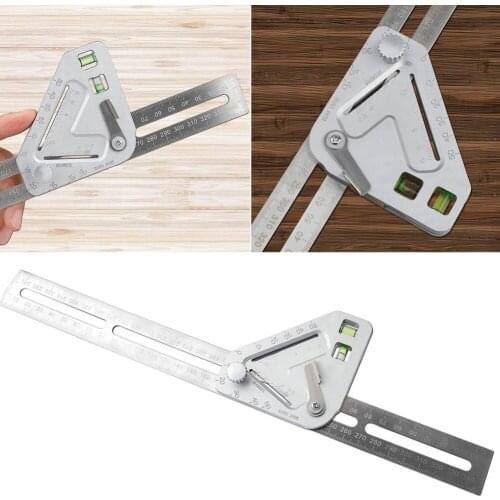 Multifun DIY Precise Stainless Steel Measuring Tools Aluminium Combination Mobile Square Workshop Hardware Angle Spirit Level