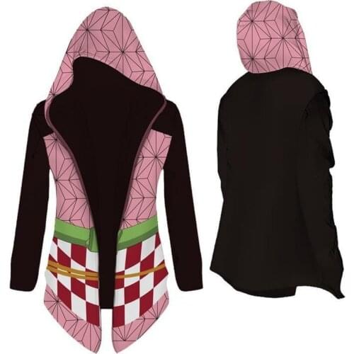2020 new Demon Slayer Kimetsu no Yaiba Tanjirou Nezuko Zenitsu Tomioka Giyuu Cosplay Hoodie Costume Anime Jacket for Halloween
