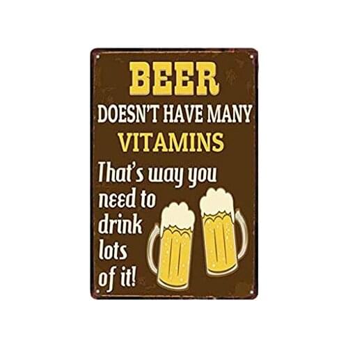 Nobrand New Vintage Metal Tin Sign Poster Plaque Bar Pub Club Cafe Home Plate Wall Decor Art Home Garden Decorative Sign A02