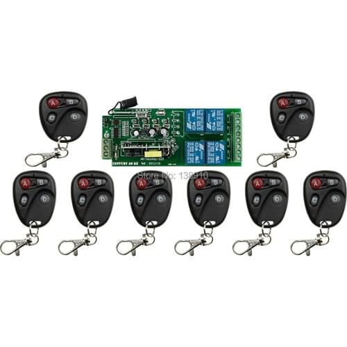 85v~260V 110V~ 220V 4CH RF Wireless Remote Control Relay Switch Security System Garage Doors Gate Electric Doors