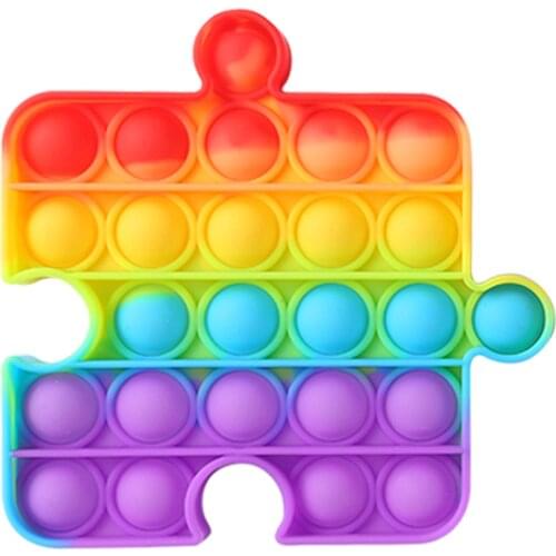 Rainbow Push Bubble Sensory Toy for Autism Special Needs Stress Reliever Kid Funny Anti-Stress Game
