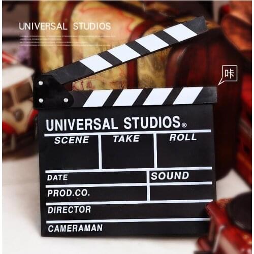 Free Shipping Movie Clapper Director Playing Board Wedding Tudio Shooting Photography Props Black Slate Baby Photography Props