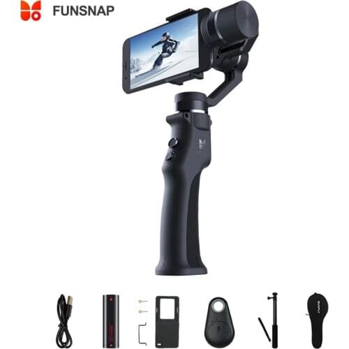 Funsnap Handheld Gimbal Camera Holder Stabilizer Wireless Bluetooth Phone Selfie Stick Smartphone Tripod Gimbal Stabilizer Recor
