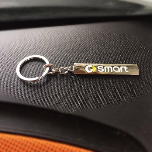 Car Styling Keychain Key Rings Holder For Smart Fortwo Forfour 453 451 450 Crossblade City Cabrio City-Coupe Roadster Key Fobs