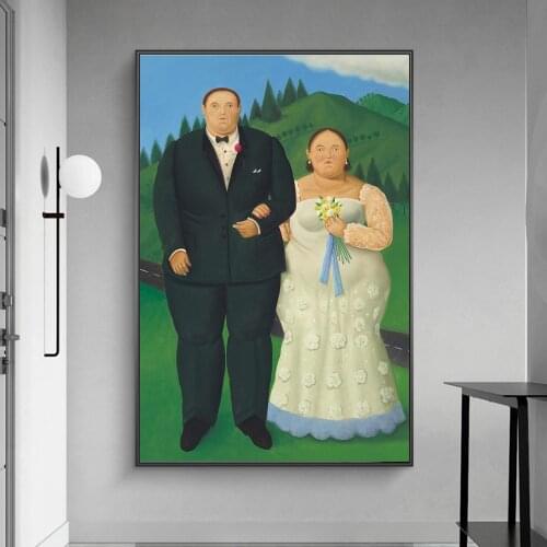 Country Wedding by Fernando Botero Oil Paintings Print On Canvas Art Posters And Prints Funny Art Modern Pictures Home Decor