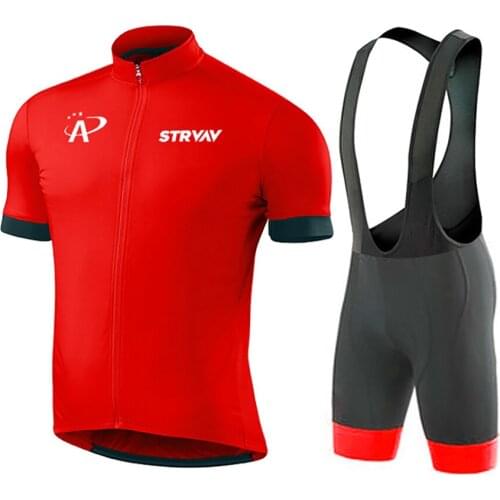 STRVAV Cycling Jersey Set 2021 Breathable Bicycle Clothing ciclismo Clothes Summer Man Short Sleeve Sports Cycling kit camisas