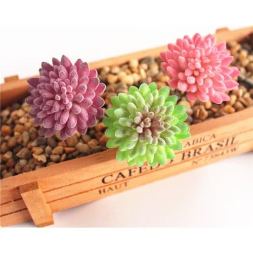 1pc Artificial Succulents Creative Potted Home Garden Desktop Leisure Hotel Window Sill Decoration Fake Plant Simulation Bonsai