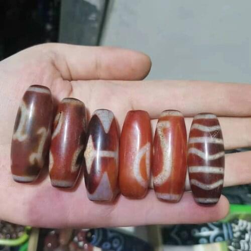 1pcs/lot live broadcast hot push natural Tianyuan Red Meat Dragon Blood Onyx Dzi Beads Rare multi-pattern wholesale accessories