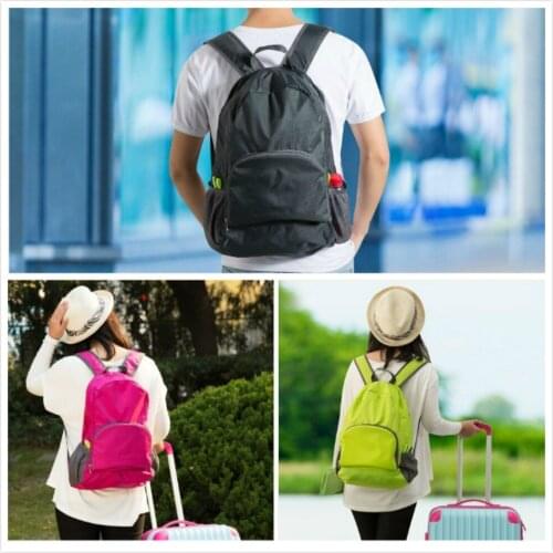 1Pc Casual Foldable Nylon Zipper Shoulder Bags For Travel Unisex Lightweight Outdoor Travel