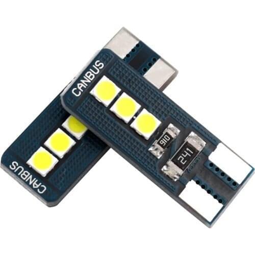 10PCS Car Led T10 3030 6SMD W5W Car Replacement Lights Bulb Lamp Door Lights 194 168 Led For Car Interior Reading Light white