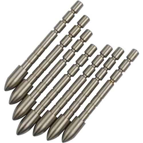 12pcs Arthery hunting 100 grain125 grain Stainless steel arrow Point Bullet Insert Arrow Tips for 4.2mm Carbon Arrow Shaft