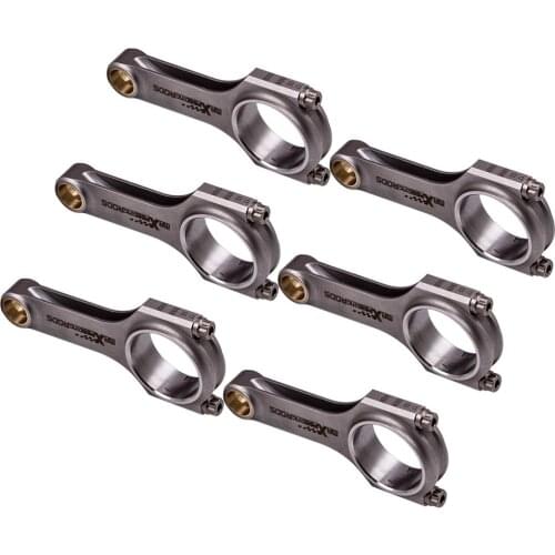 154mm H Beam Racing Conrods Connecting Rods for Audi A4 A6 RS4 Quattro 2.7T 800hp Genuine 5/16" ARP 2000 bolts TÜV Certification