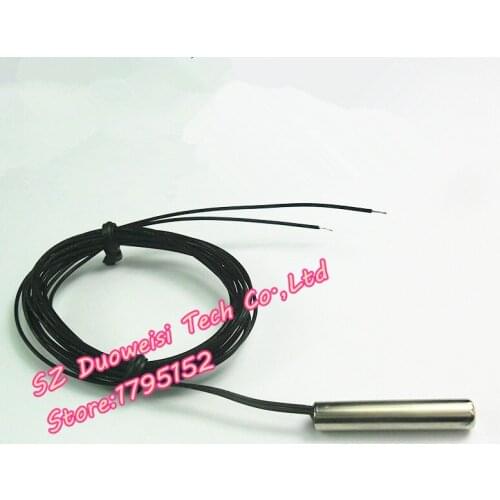20pcs / lot NTC temperature sensor model module cylindrical probe 5x25 100K 1% 3950 1 meter long 200 degrees 28 # singlet