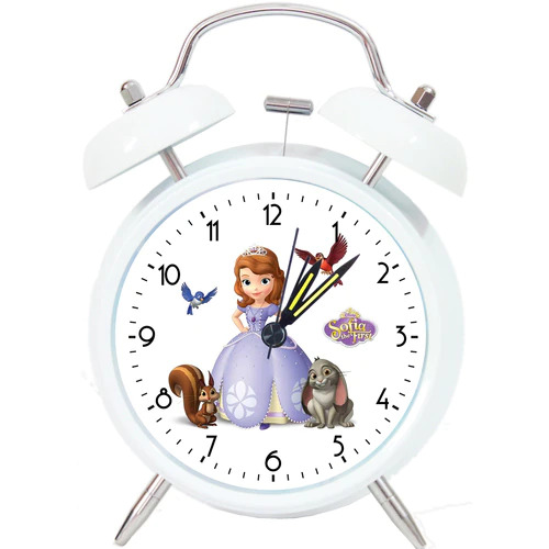 2021 Disney Princess Sophia Childrens gifts Lazy Get Up Metal Bell Silent Cartoon Alarm Clock clock digital alarm clock