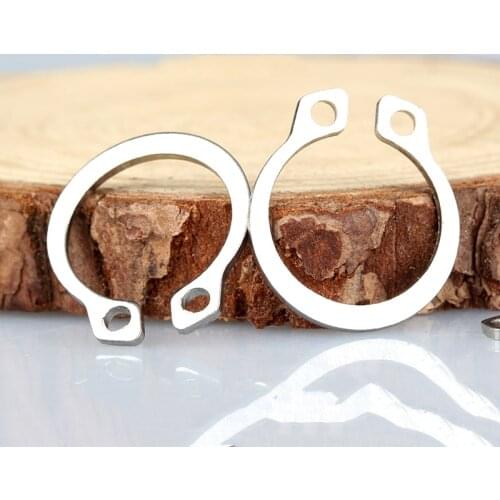 30/20/10PCS M10-M30 Circlips for Shaft Type A Shaft Retaining Ring Circlip Card Outer Snap Ring 304 Stainless Steel Clamp Spring