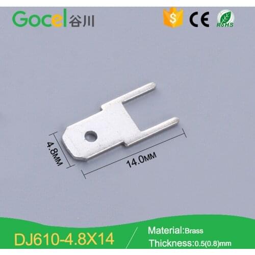 4.8mm Pcb tab terminal electrical lugs DJ610-4.8*14