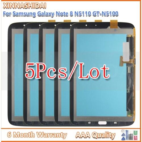 5pcs/lot LCD For Samsung Galaxy Tab Note 8 GT-N5100 N5110 LCD Display Touch Screen Digitizer Sensors Assembly Panel Parts