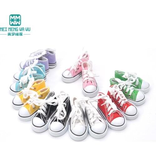 7.5cm fashion canvas shoes sports shoes for dolls fits 1/3 1/4 bjd dolls and 16 inch Doll accessories