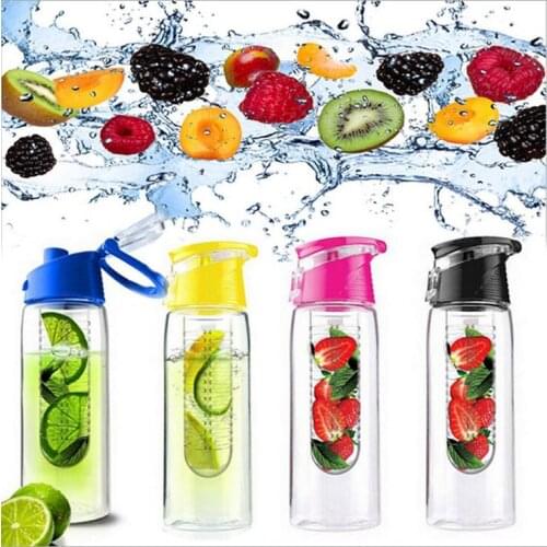 800ml Fruit Infuser Juice Shaker Sports Lemon Water Bottle Hiking Portable Climbing Camp Bottles Drinkware Outdoor Home Kitchen