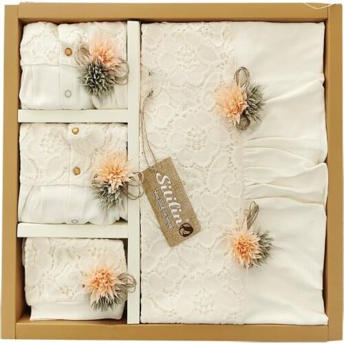 Girl Baby Natural Lux Organic 10 Piece Hospital Output Newborn Set