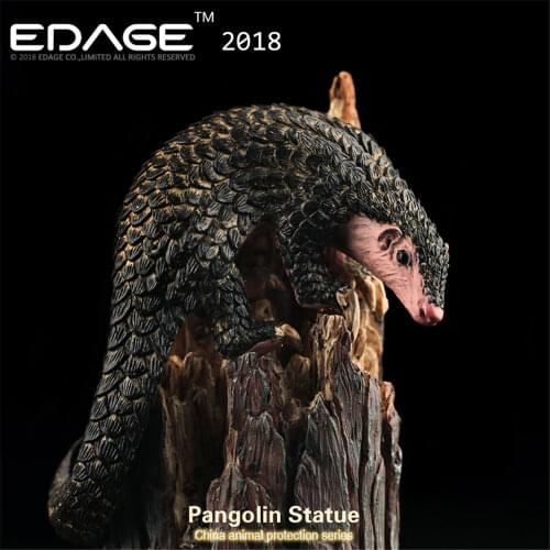 EDAGE Chinese Pangolin Figure Animal Figure Desktop Decoration Collector Toy Gift