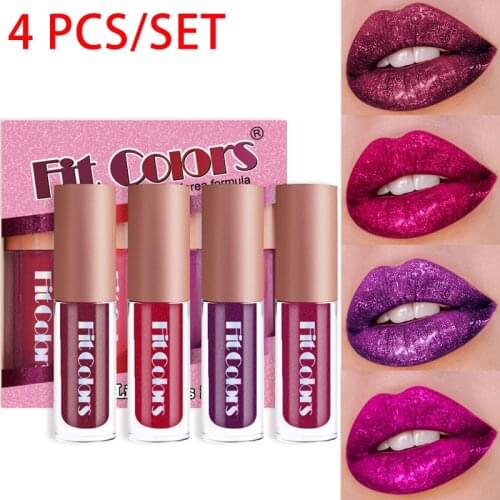 4 Colors Lips Makeup Lipstick Cosmetics Lip Gloss Long Lasting Moisture Cosmetic For Makeup Matte Lipstick Makeup Pomade TSLM1