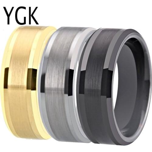 Classic Mens Ring Wedding Band Rings For Women Matte Finished Engagement Tungsten Rings Free Engraving Anniversary Jewelry