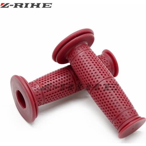 Motorcycle 7/8'' 22mm Retro Rubber Handlebar Hand Grip for Suzuki TL1000R SV1000 S GSX1250F GSXR600 GSXR1000 GSXR750