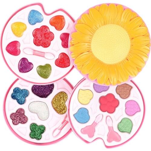 Makeup Kit For Girls Dress-Up Washable Palette Cosmetics Set DIY