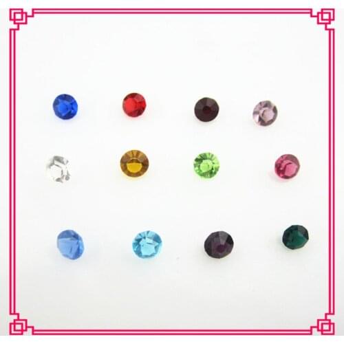 New Arrive 120pcs Mix 12 Color 5mm Crystal Birthstone Floating Charms Living Glass Memory Floating Lockets Charms DIY Jewelry