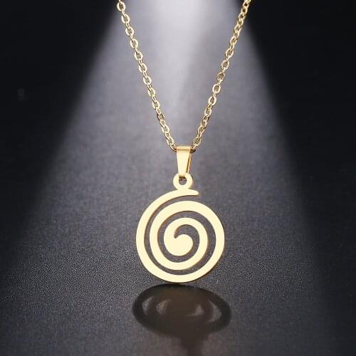 DOTIFI Stainless Steel Necklace For Women Man Surrounding Circle Choker Pendant Classic Design Necklace Engagement Jewelry