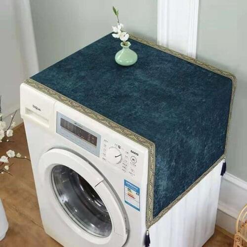 Custom Thicken Chenille Fabric Washing Machine Dust Cover Cloth Tassel Fridge Microwave oven Dustproof Covers