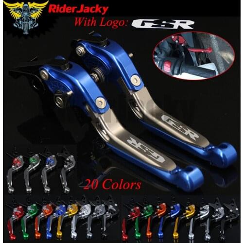 RiderJacky LOGO "GSR" Motorcycle CNC Brake Clutch Levers For Yamaha GSR600 2006-2011 2009 2010 Adjustable Extendable Foldable