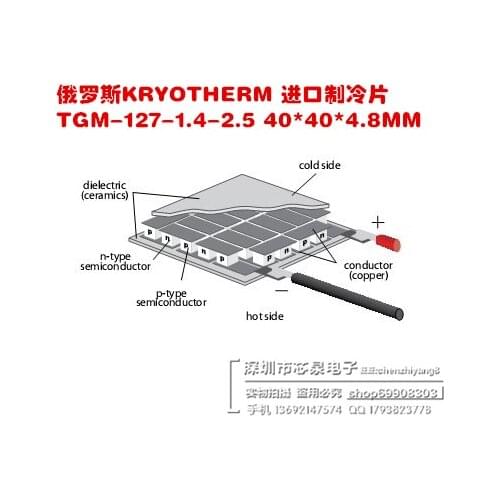 TGM-127-1.4-2.5 40 * 40 * 4.8MM Industrial Temperature Difference Power Generation