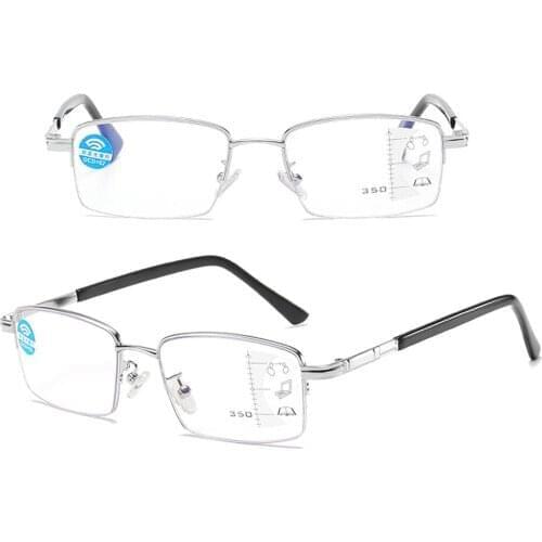 Ultralight Reading Glasses Women Men Rectangle Rimless Classic Spring Hinges Anti Blu Ray Anti Fatigue 1 2 3 to 4