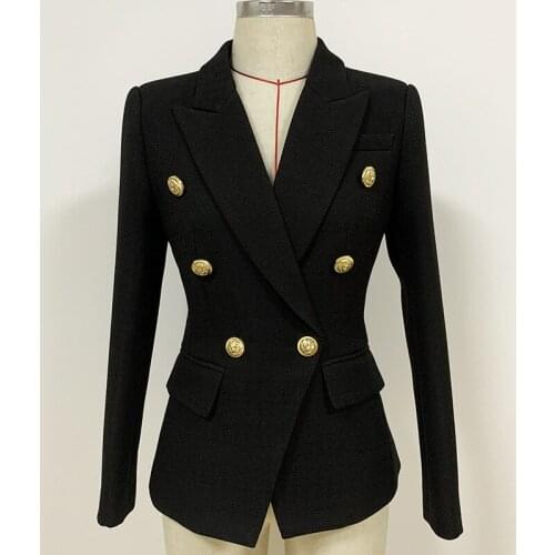 Free Shipping 2021 Designer Fashion Hemp Blazer Women Elegant Stylish Double Breasted Slim Blazers Ladies Office Formal Business